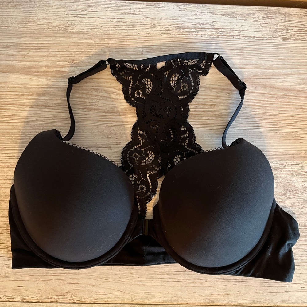 Victoria's Secret Black Lace Back Bra